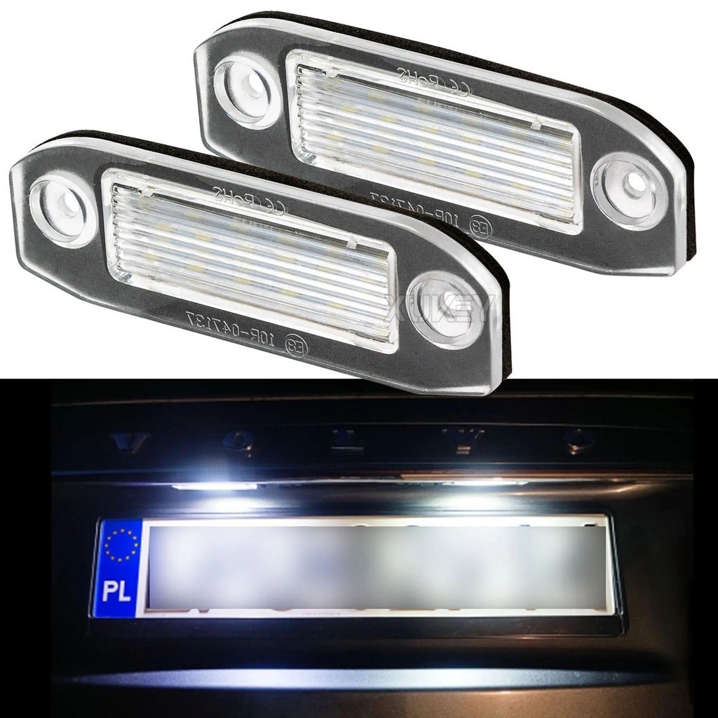 Branco Frio Completo LED Luz Da Placa De Licença Para Volvo S80 XC90 S40 V60 XC60 S60 C70 XC70 V70 Lâmpada Identificação