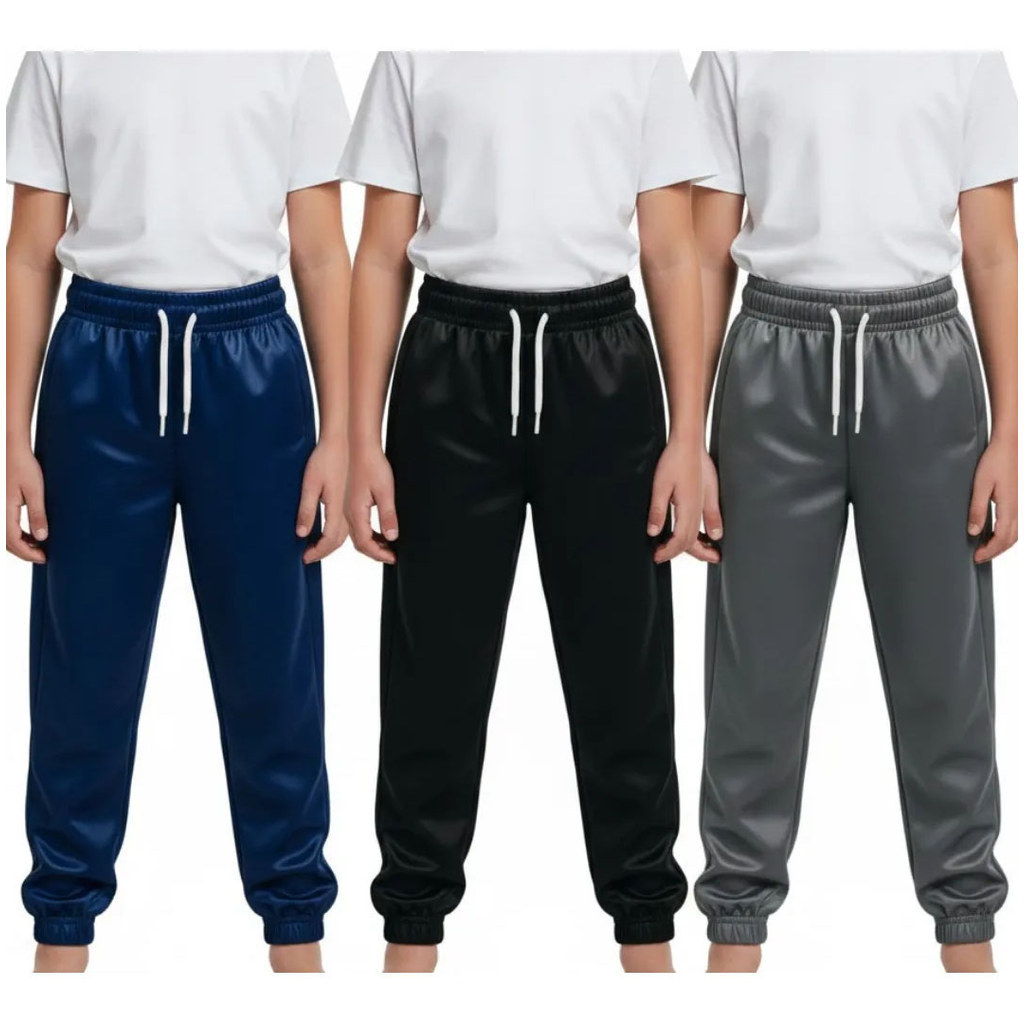 Kit 3 Calças Jogger Infantil e juvenil Super Confortável para o Dia a Dia