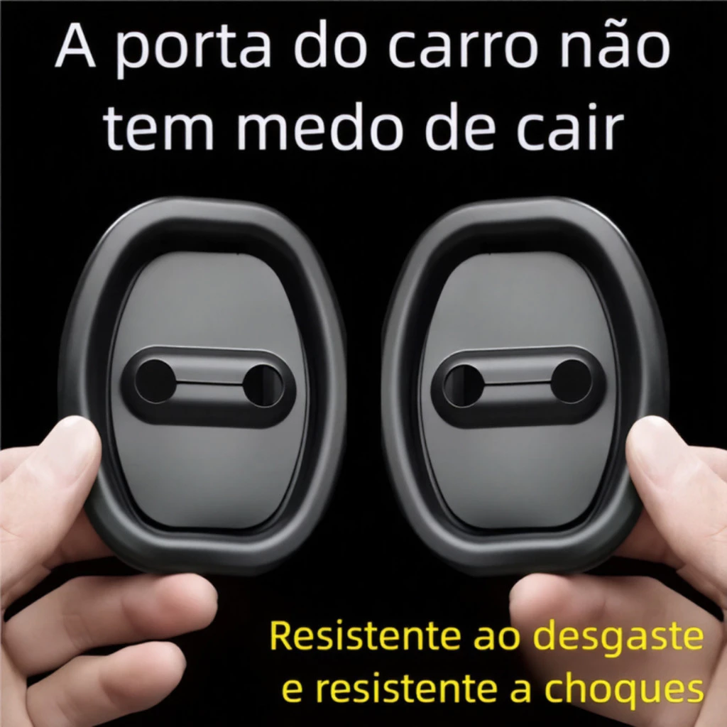 Kit Protetor de Porta do Carro 4 Peças - Amortecedor Borracha Anti Colisão