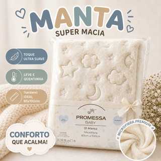 Manta Bebê 3D Ultra Macia Cobertor Mantinha Maternidade Unissex Perfeita