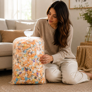 3KG Espuma Triturada Enchimento de Espuma p/ Puffs e Almofadas Travesseiros e Estofados  - Envio Rápido