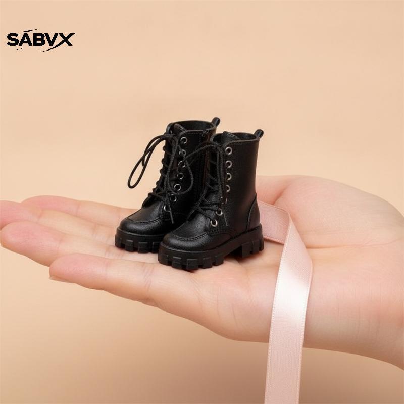 SABVX 1/8 Boneca Moda Botas 1 Par OB22 Calçado De Tornozelo Alto De Plástico Legal Para Entusiastas De Bonecas Presentes