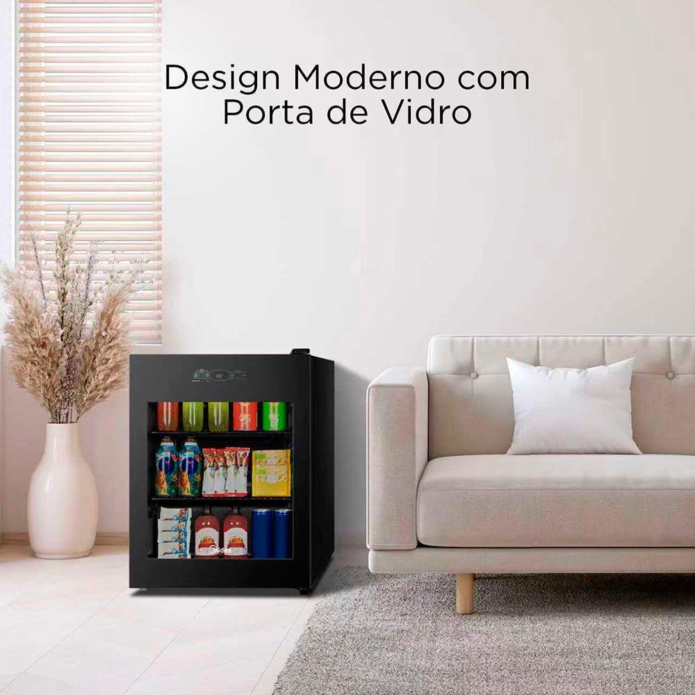 Expositor de Bebidas Midea 1 Porta Inverter 66L Painel Touch MDRX106FGGGL3 Preto Bivolt — imagem 2 de 2