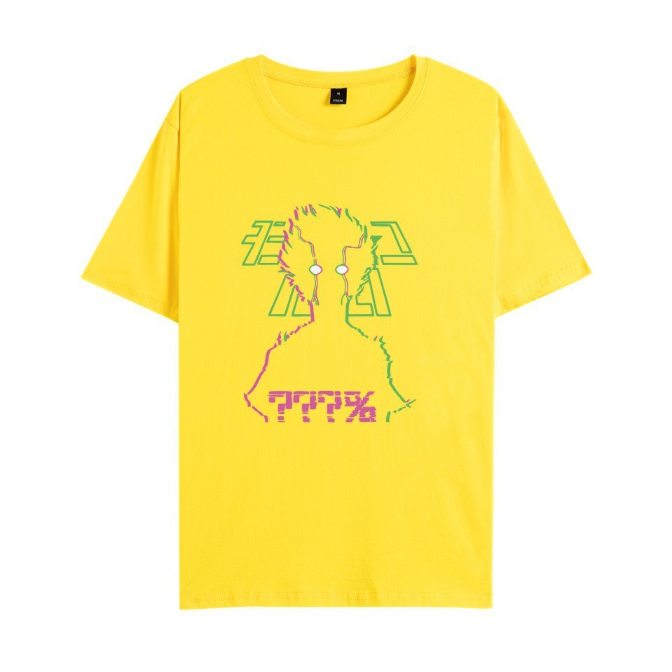 Camiseta Infantil Mob Psycho 100 Shigeo Kageyama com Estampa Gráfica 2D, Manga Curta, Estilo Anime, Gola Redonda, para U