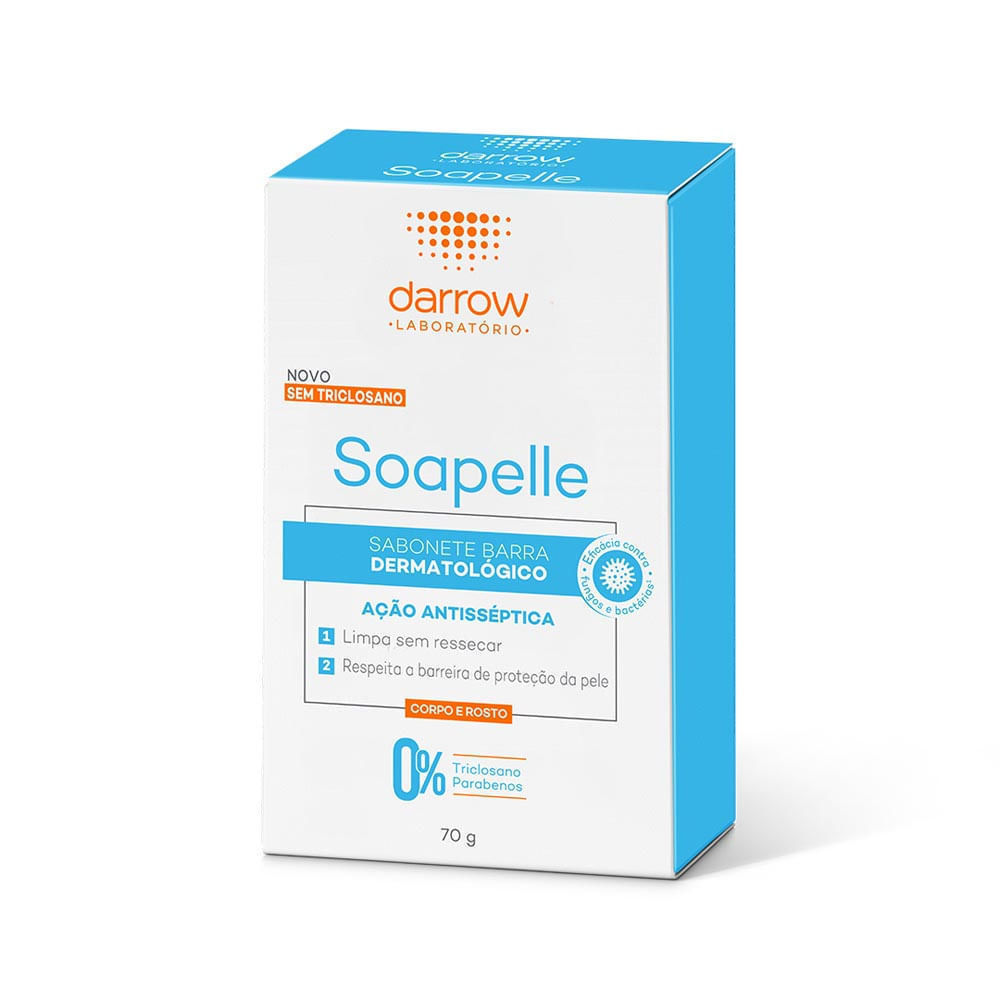 Sabonete em Barra Soapelle Ação Antisséptica Corpo e Rosto 70g