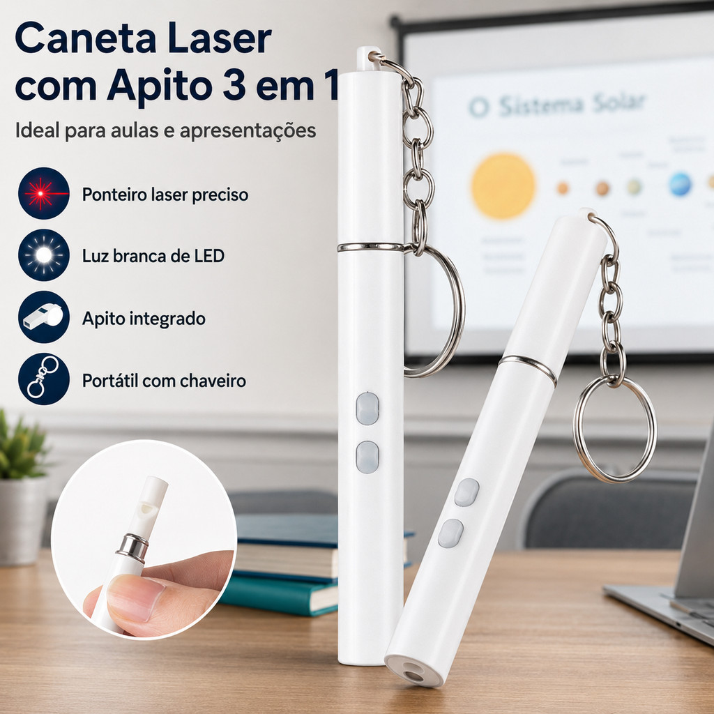 Ponto Laser Pointer Visível Feixe Luz 5mW Laser com Lanterna Portátil para Aula Apresentações Caneta Laser Pointer
