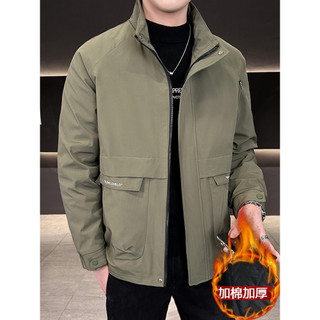 Inverno novo estilo gola alta jaqueta de dois algodão masculino algodão engrossado solto Casual quente High-End algodão 