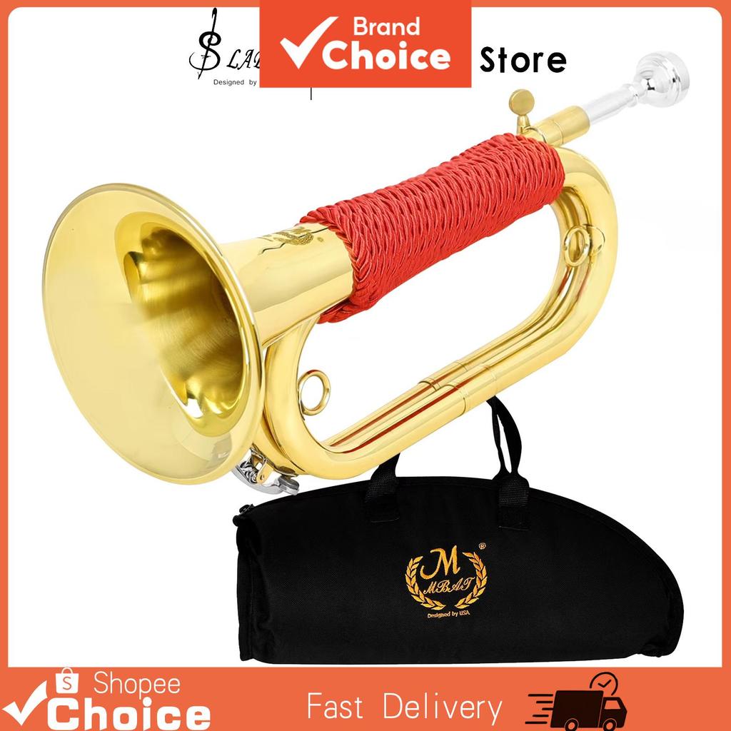 Trompete Bugle Flugelhorn em Cobre Marcha com Estojo e Bocal