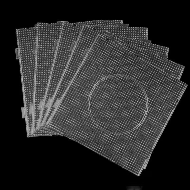 Placa de contas YNLR de 2,6 mm, resistente a altas temperaturas, transparente, com formas quadradas e redondas, 14 cm