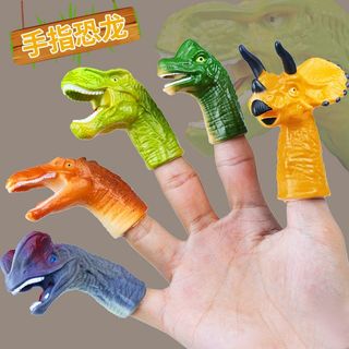 Conjunto De Dedo Tiranossauro Rex Triceratops Para Crianças , Simulação De Boneca , Mundo Animal , Dinossauro , Brinqued