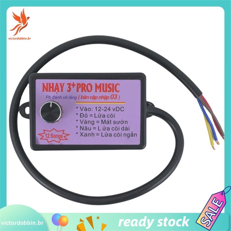 [victordobbin.br] 12 Controlador Musical De Som 12V-24V De Buzina Eletrônica 3 + Pro Horn Speaker Controle
