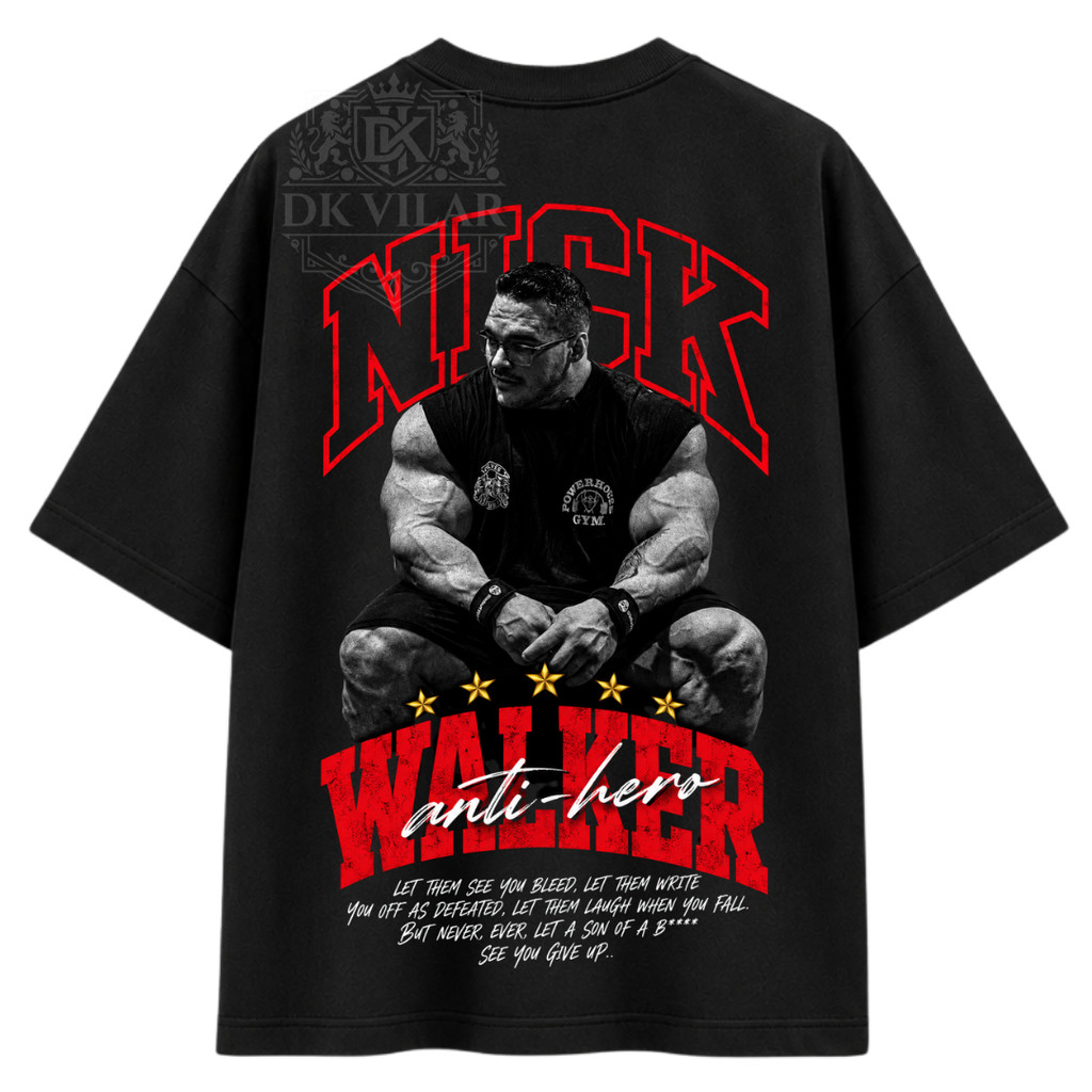Camiseta Streetwear  nick walker 100% Algodão Oversize Estampa Unissex