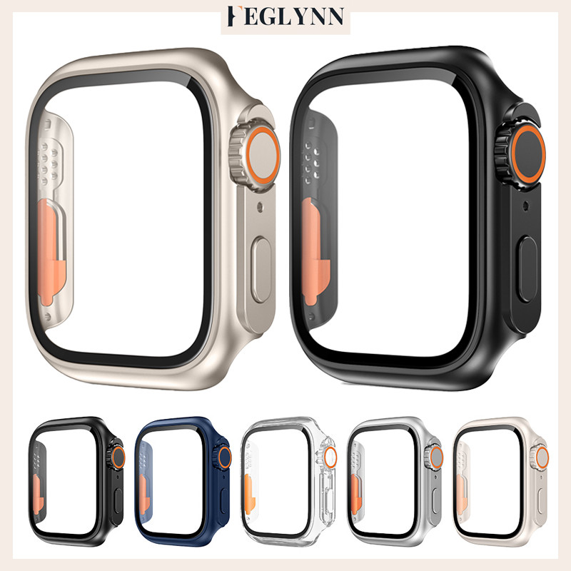 Kit 2 Capinha Com Vidro Case Capa PC Para Relógio Smartwatch Apple Watch IWatch Serie 11 10 9 8 7 SE 3 2 41 46 42 38mm