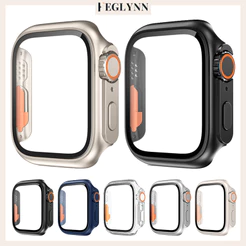 Kit 2 Capinha Com Vidro Case Capa PC Para Relógio Smartwatch Apple Watch IWatch Serie 11 10 9 8 7 SE 3 2 41 46 42 38mm