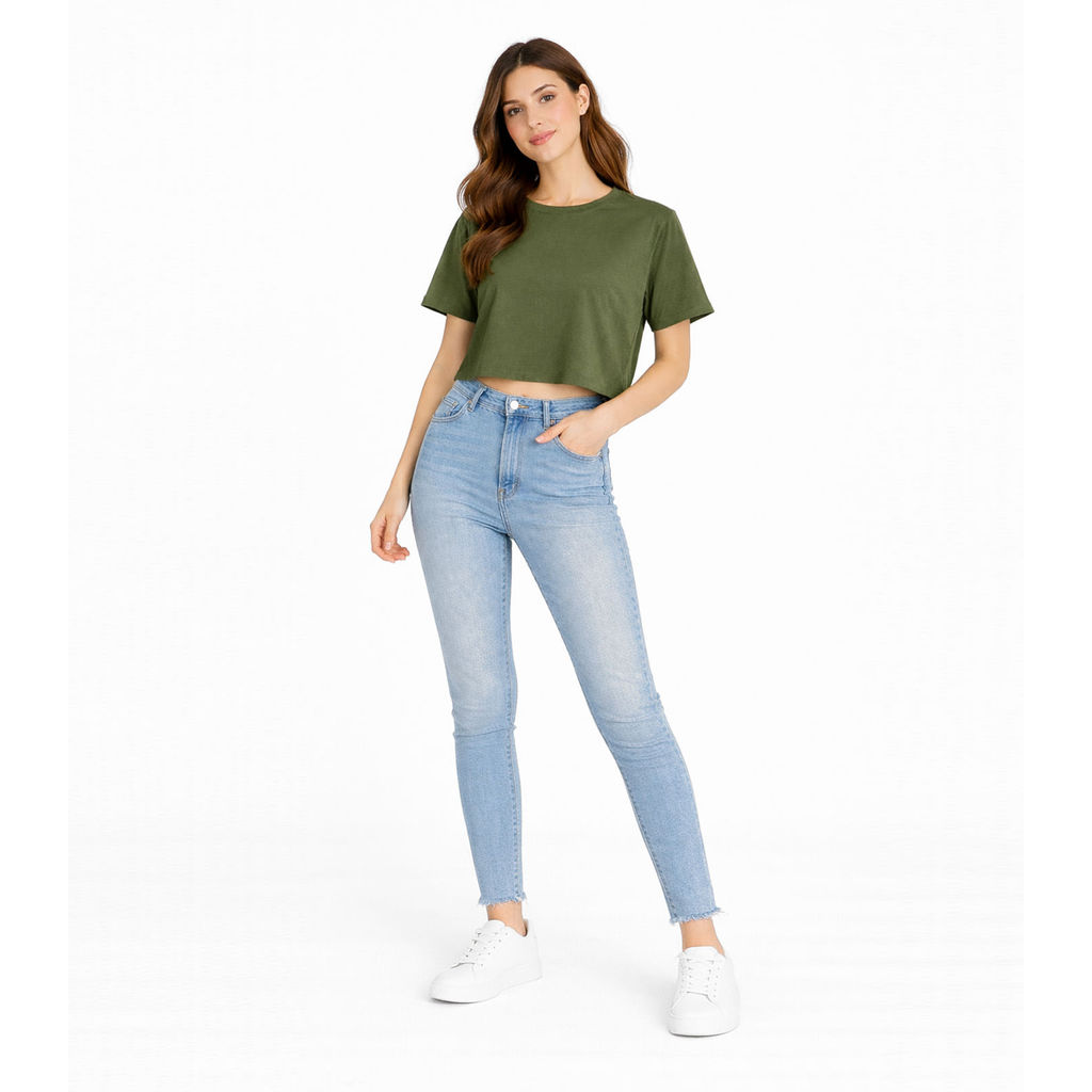 Blusa Feminina Básica Malha Suplex Infinita Cor Verde · foto 2