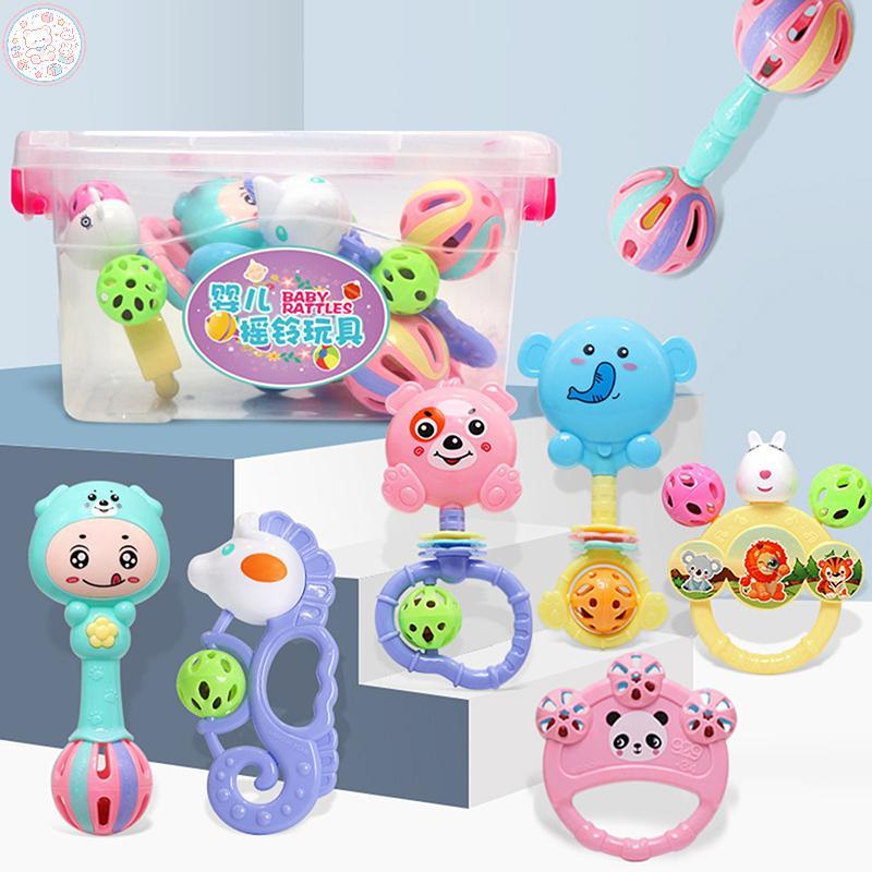 1/7 Pçs Recém-Nascido Sensorial Mordedor Jogos De Desenvolvimento Do Bebê Chocalhos Brinquedos Educativos Brinquedo Infa