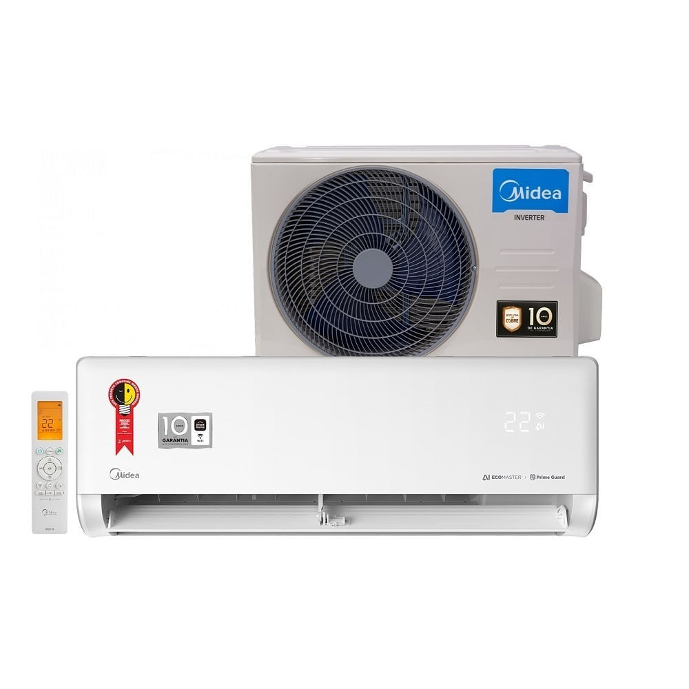 Ar Condicionado Split Hi Wall Inverter Midea AI Ecomaster 18000 BTU/h Quente e Frio 42EZVQA18M5 – 220 Volts