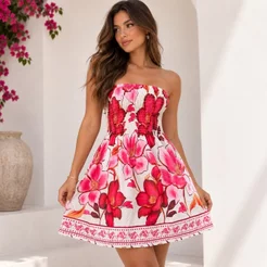 Vestido Tomara Que Caia Curtinho Floral Inspiração Tendência Verão Vestido Carnaval