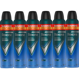 Kit Desodorante Antitranspirante Aerosol Rexona Active Dry 72 horas 250ml - 6 Unidades