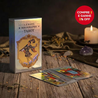 1 caixa de jogo de cartas de tarô clássico com cartas holográficas, baralho Waite para iniciantes e colecionadores BAYL