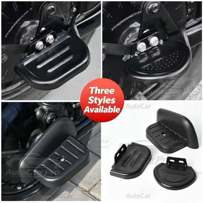 Apoios de pés traseiros modificados para veículos elétricos, pedais de pés alargados e ampliados para scooters elétricas