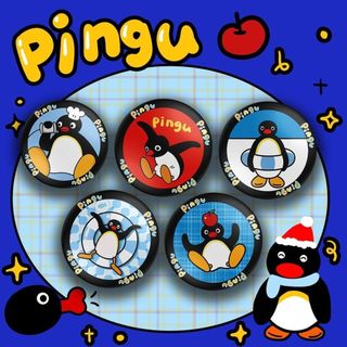 PingU pinguim bonito dos desenhos animados ins estilo pingente emblema criativo estudante pingente crachá barra pingente