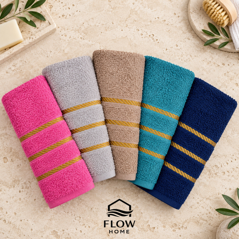 Kit Toalhas de Banho 100% Algodão Macias Alta Absorção Premium - Flow Banho