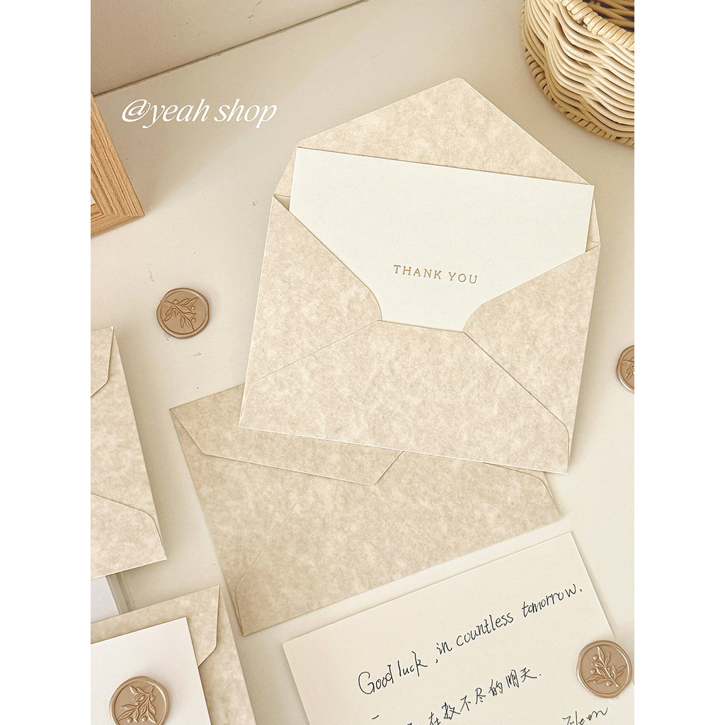 Retro europeu Envelope carta conjunto de papel literário minimalista bênção cartão confissão manuscrito carta lembrança 
