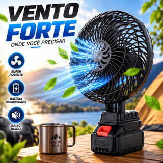 Mini Ventilador Portatil Recarregavel Baixo Ruído Baterias Alta Autonomia Potência Turbo Para Mesas Sem Fios Dormitório