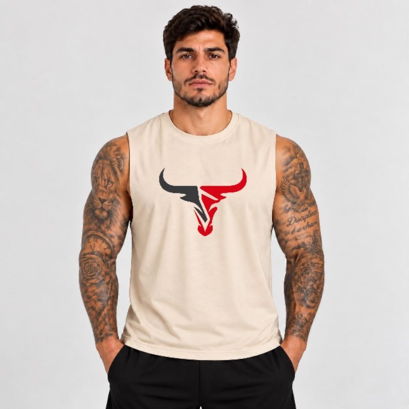 Camiseta Machão Masculina Touro Estampa Moderna Algodão Premium Academia Streetwear Casual Passeio Lançamento