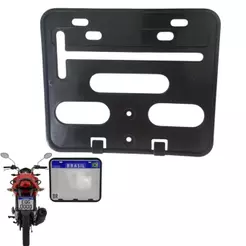 Suporte Moldura Placa Mercosul Placa Nova Para Moto Plastico