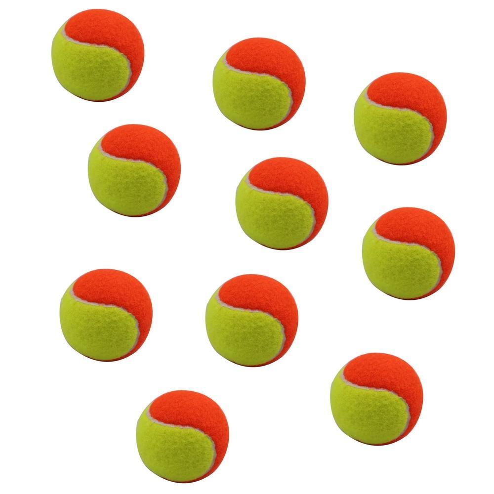 Kit 10 Bolas Beach Tennis Oficial Estágio 2 Laranja E Amarelo Baixa Pressão Para Treino E Aulas