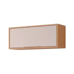 Armário Aéreo p/ Cozinha Esplendida Geladeira c/ 1 Portas Basculante 80cm Freijo/Off White - MGM