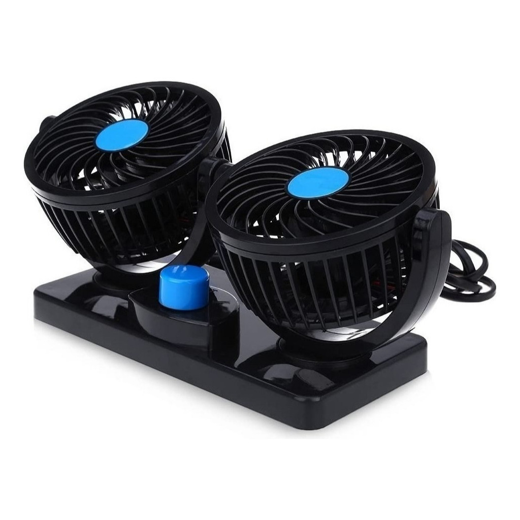 Ventilador Automotivo Duplo Com Ajuste Para Carro Caminhão Van Automoveis 12v LS-922
