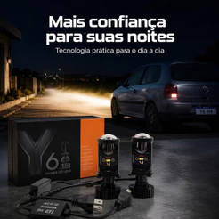 Par Ultra Led H4 Projetor Elíptico Canhão Canbus 8.500lm 72w