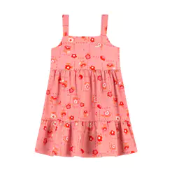 Vestido Infantil Menina Cotton Floral Elian Rosa