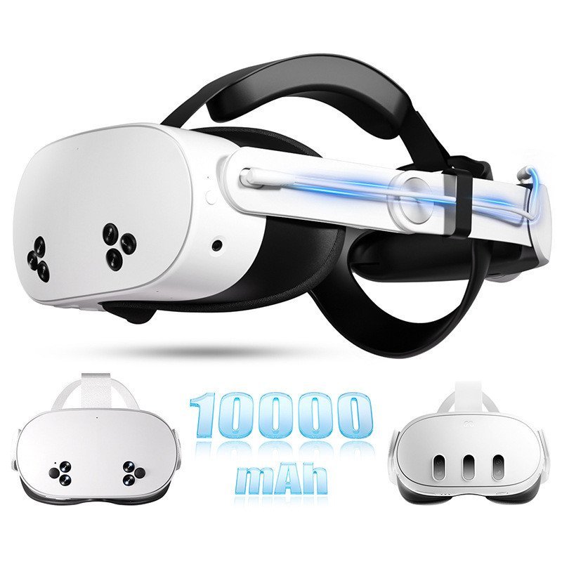 Compatível com Meta Oculus Quest 3, carregador rápido PD18W para óculos VR, acessório para óculos VR, capacidade de 1000