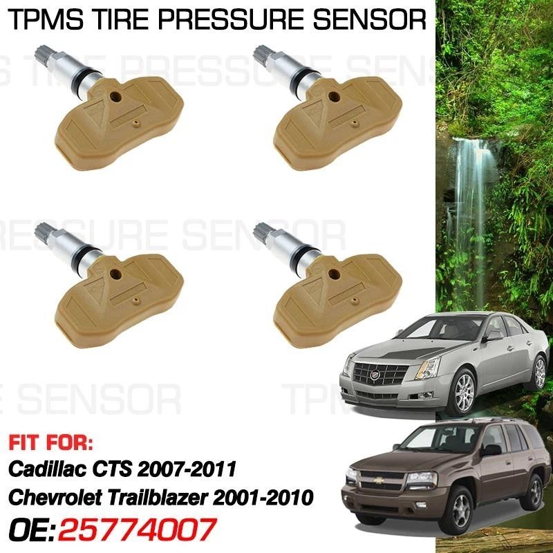 1/4 Pçs Para Cadillac CTS GMX322 2007-2011 Chevrolet Trailblazer KC 2001-2010 433MHz Sensor De Monitoramento De Pressão 