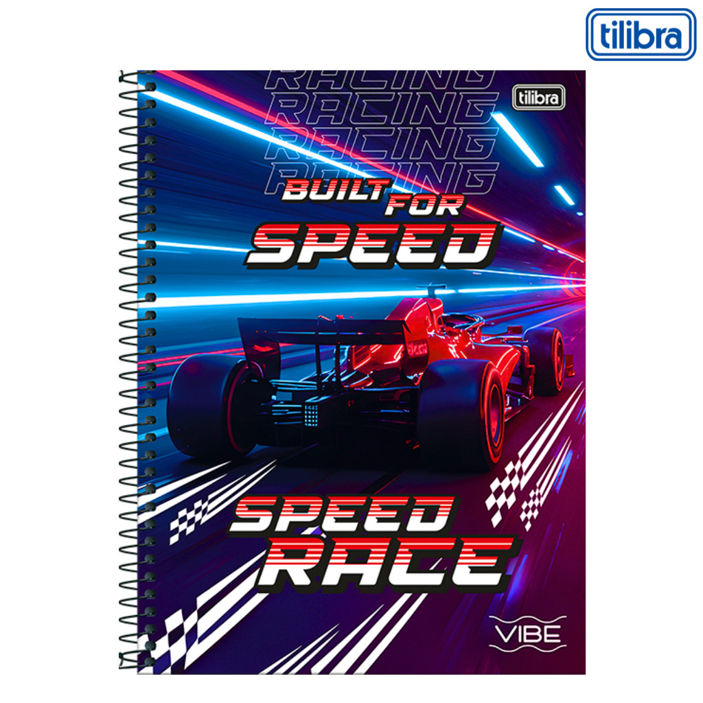 Caderno 1 Matéria Universitario Masculino Vibe -TILIBRA Capa:Speed