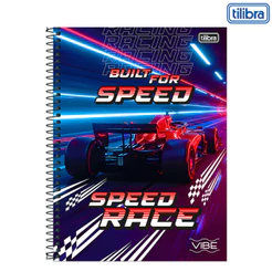 Caderno 1 Matéria Universitario Masculino Vibe -TILIBRA Capa:Speed