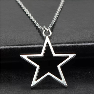 Pingente Estrela Okka Prata Retro Simples 36x33mm