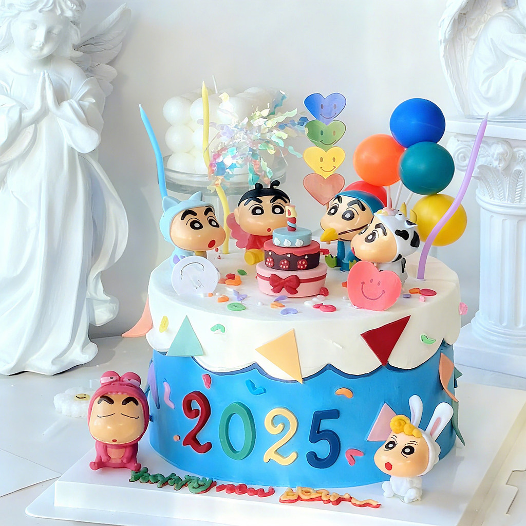 Desenhos animados dos desenhos animados Crayon Shin-Chan bolo decoração bonito menino engraçado crianças aniversário sob