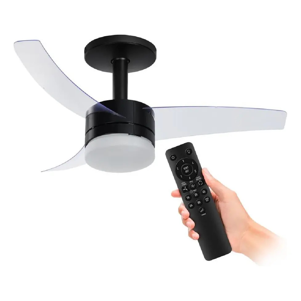 Ventilador Teto Arno Preto Arno Ultimate VX14 127/220v  3 Pás Contro. Remoto
