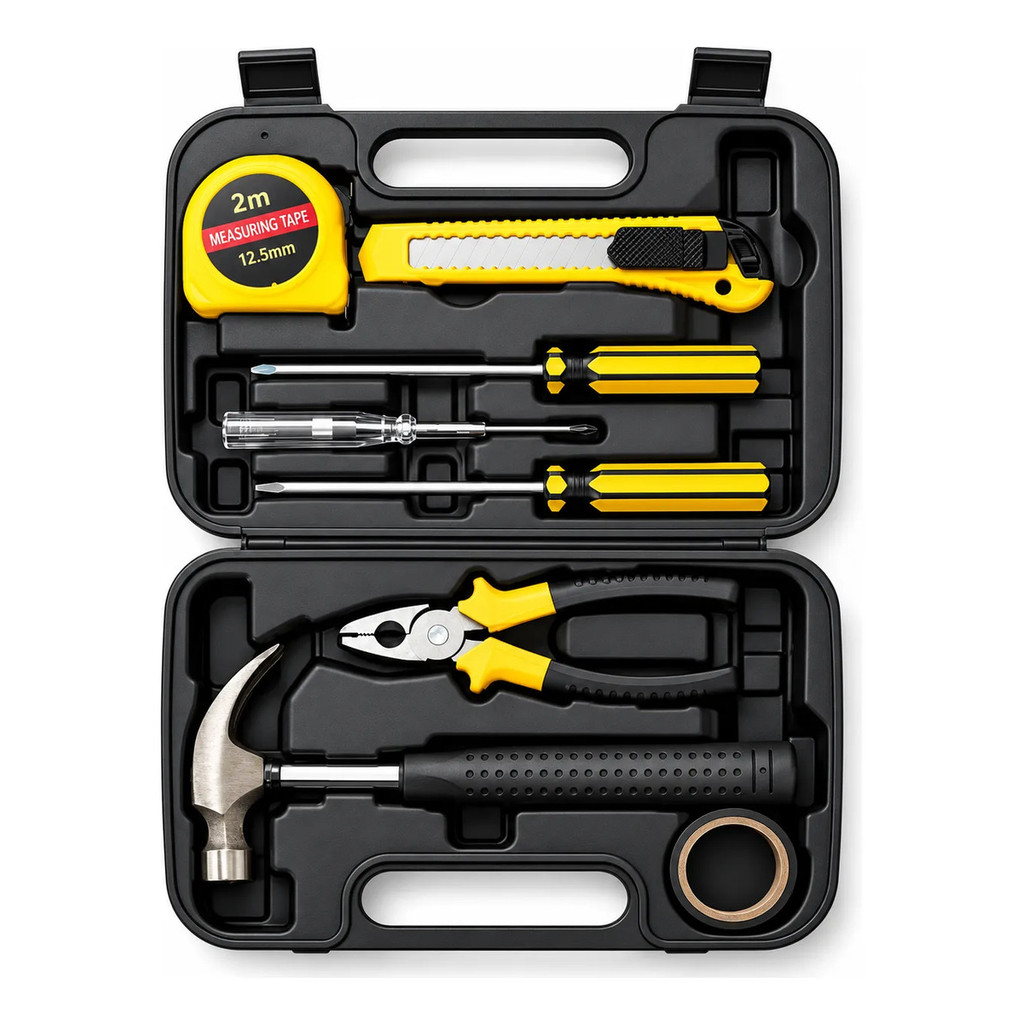 Kit Jogo De Ferramentas 8 Peças Chave Básica Manual Maleta