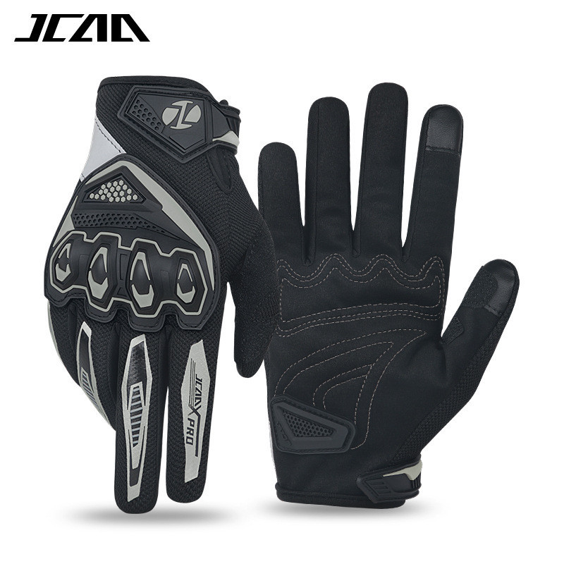Luvas de motocicleta masculinas de proteção quatro estações luvas de ciclismo respirável resistente a choques fora de es