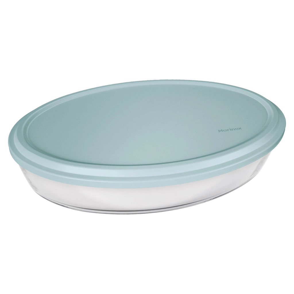 Assadeira Nadir Marinex em Vidro Oval com Tampa 1,6L - Item Sortido · foto 2