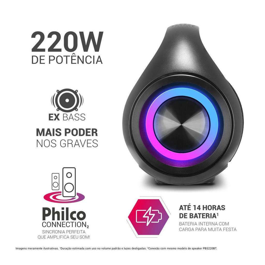 Caixa de Som Speaker Philco Extreme 220W PBS220BT · foto 2