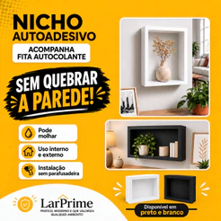 Nicho Sobrepor 28x40 cm Parede Para Banheiro Cozinha Sala Lavanderia Quarto Porta Cremes Decoração