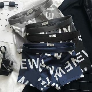 H HHR Cueca boxer masculina respirável na moda carta impressão estudante respirável confortável juventude boxer