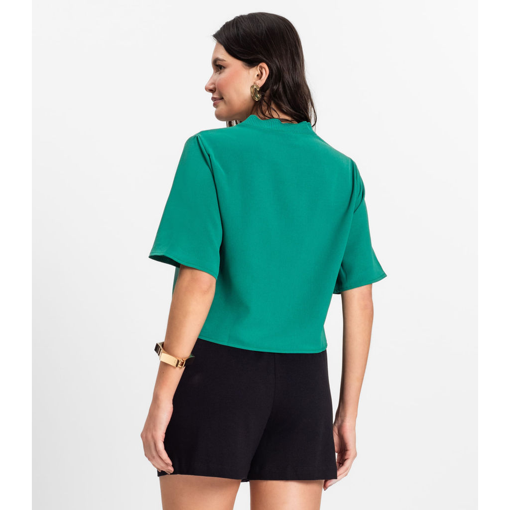 Blusa Feminina em Twill Cey Rovitex Verde — imagem 2 de 2